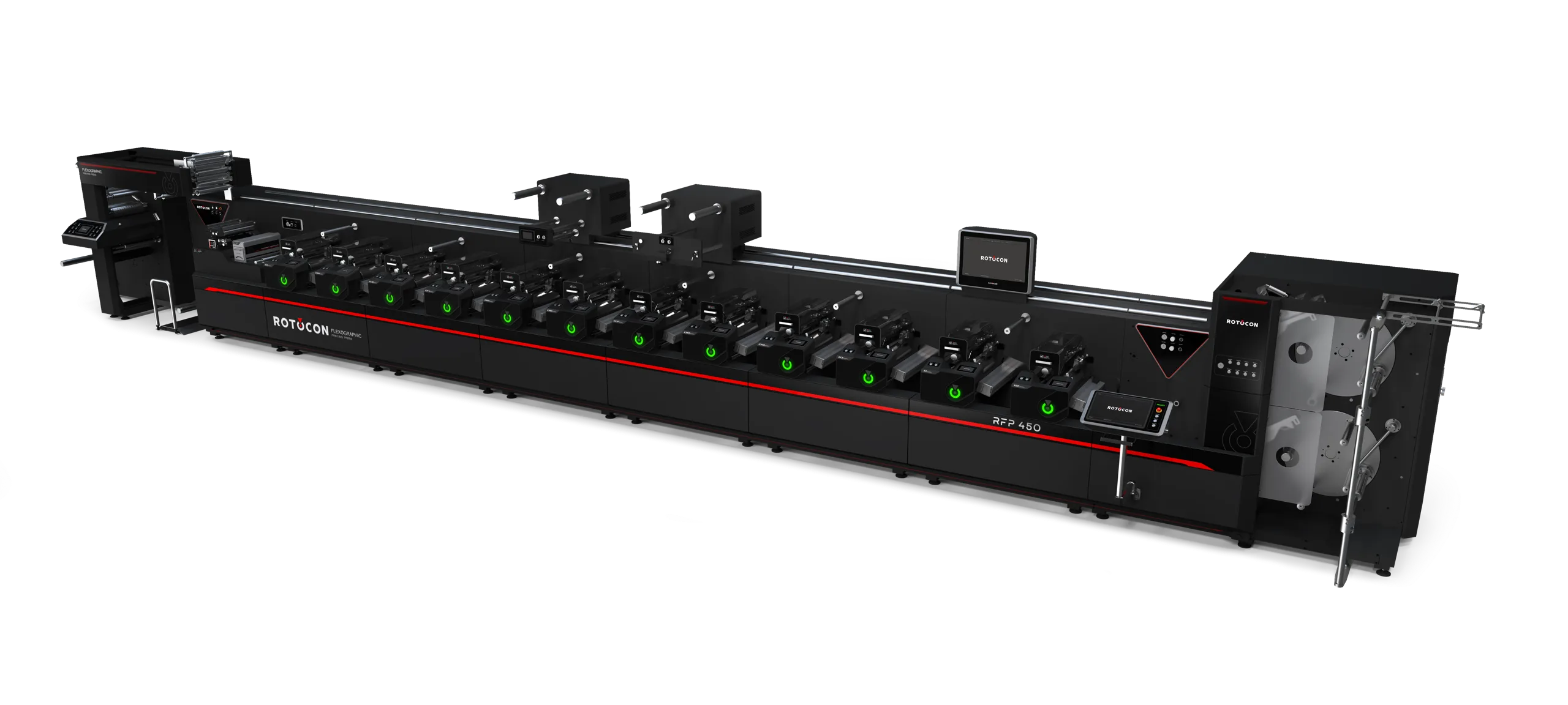 ROTOCON RFP 450 triple-servo sleeve flexographic printing press