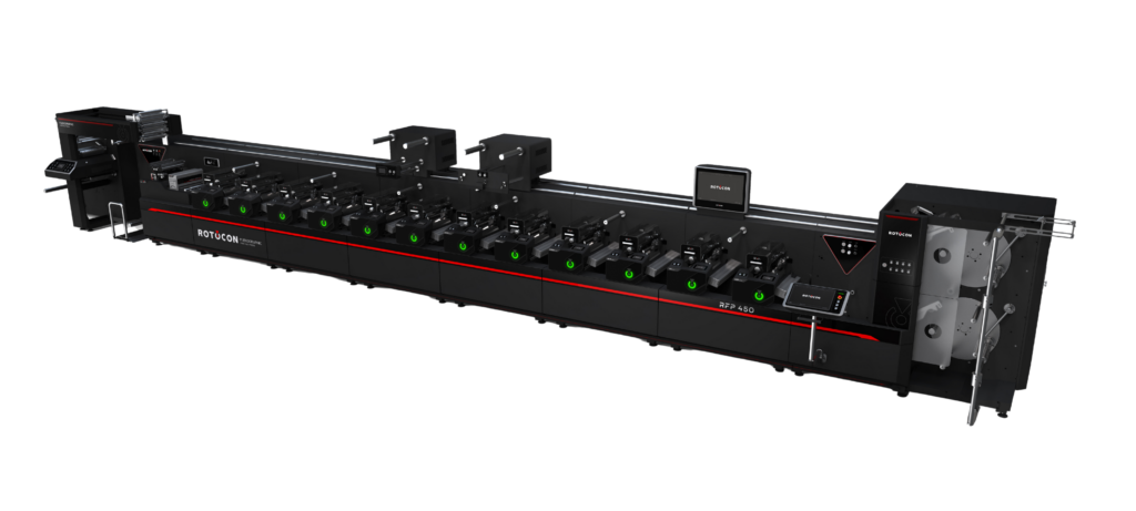 ROTOCON RFP Triple-Servo Sleeve Flexographic Printing Press